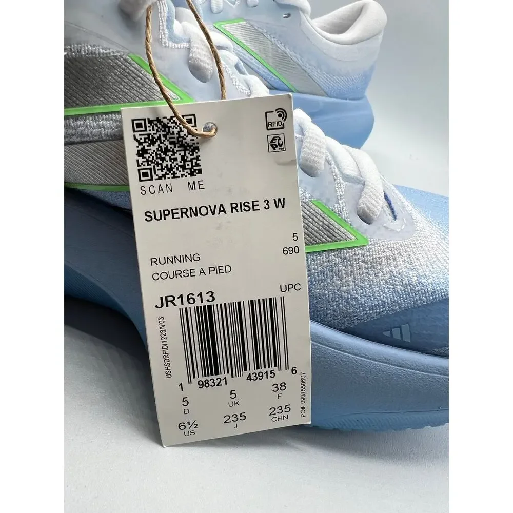 Adidas Supernova Rise 3 “Glow Blue Silver Metallic” size 6.5 women’s